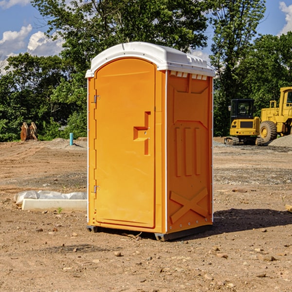 how often are the portable restrooms cleaned and serviced during a rental period in Mingus